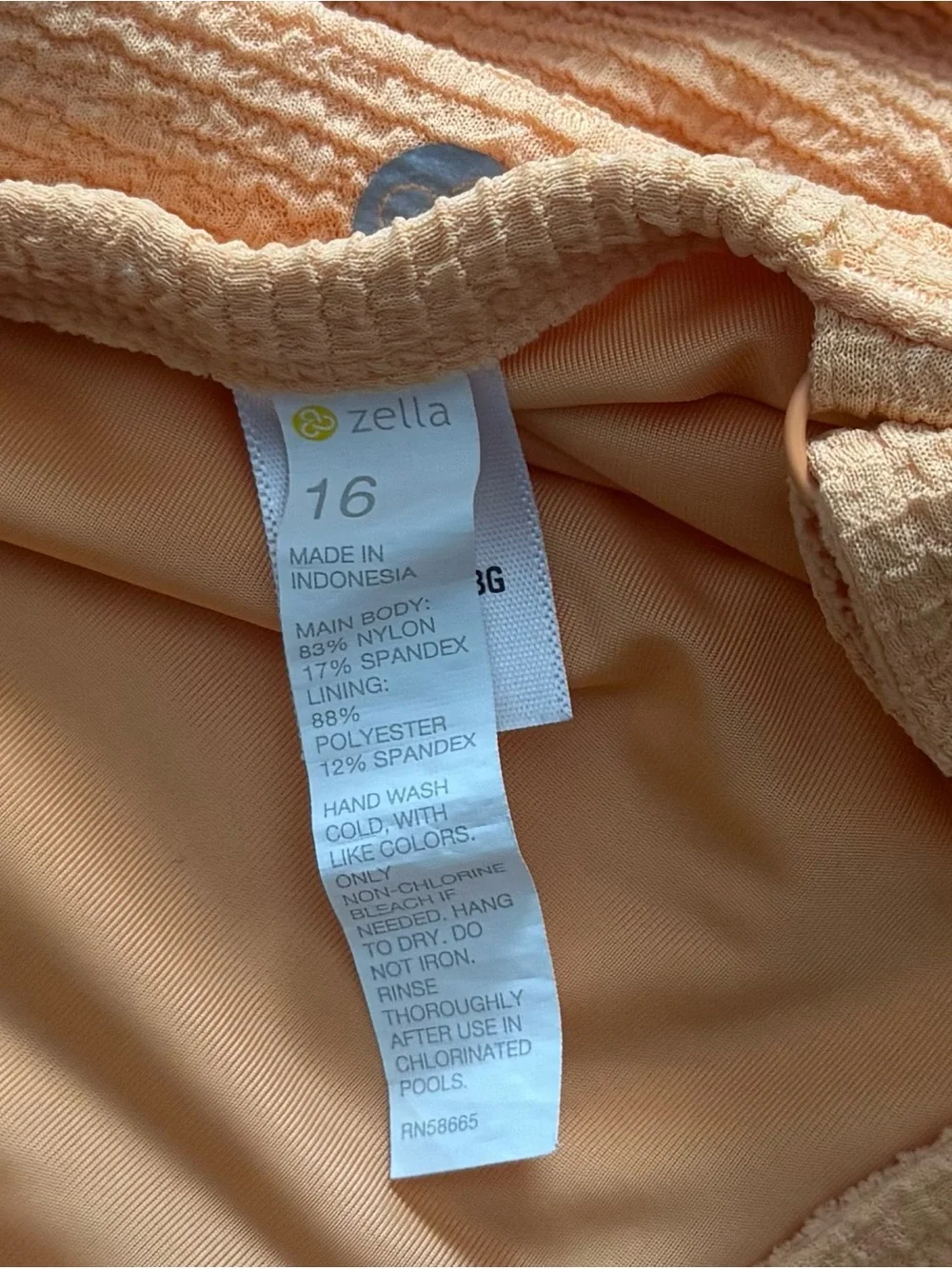 Zella Girl Peach Swimsuit - Size 16